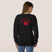 Canada Maple Leaf Women's Sweatshirts Personalisie (Schwarz voll)
