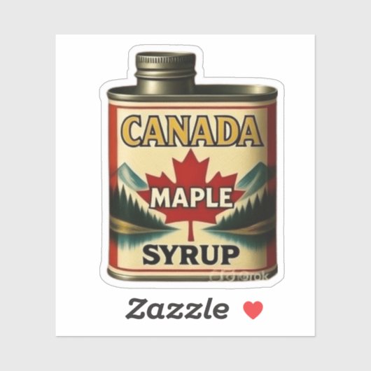 CANADA MAPLE SYRUP AUFKLEBER (Blatt)