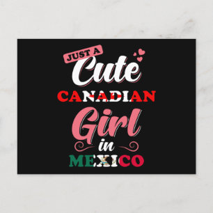 Canada Mexico Girl Gift Sprichwort Postkarte