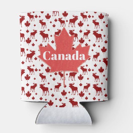 Canada Moose and Maple Leaf Beer Cooler Dosenkühler (Rückseite)