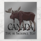 Canada Moose Bottle Labels Custom Else Labels Weinetikett (Einzelnes Label)
