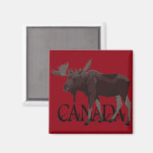 Canada Moose Kühlschrankmagnet Canada Souvenir Mag (Vorderseite/Rückseite)