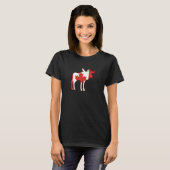 Canada Moose Maple Leaf Canadian Flag Ice Hockey V T-Shirt (Vorne ganz)