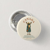 Canada Moose Neighbour Watch Button (Vorne & Hinten)