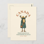 Canada Moose Neighbour Watch Postkarte (Vorne/Hinten)