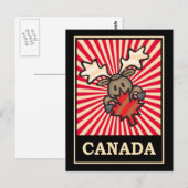 Canada Moose Postkarte (Vorne/Hinten)