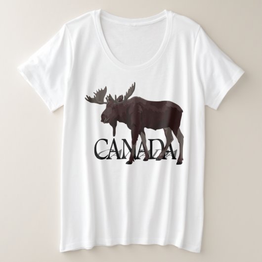 Canada Moose Shirts Plus Size Moose T - Shirt (Design vorne)