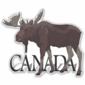 Canada Moose Stickers Canada Souvenir Stickers Aufkleber (Vorderseite)