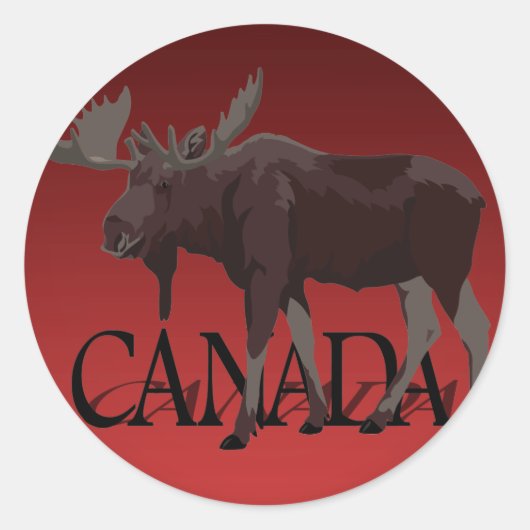Canada Moose Stickers Custom Canada Stickers (Vorderseite)