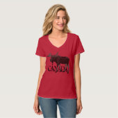 Canada Moose T - Shirt Canadian Souvenir Shirts (Vorderseite Vollansicht)