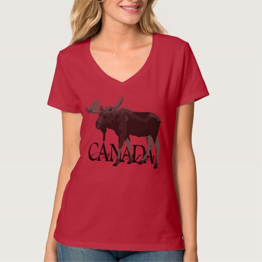 Canada Moose T - Shirt Canadian Souvenir Shirts (Vorderseite)