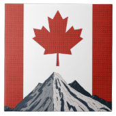 Canada Mountain Travel Poster Fliese (Vorderseite)