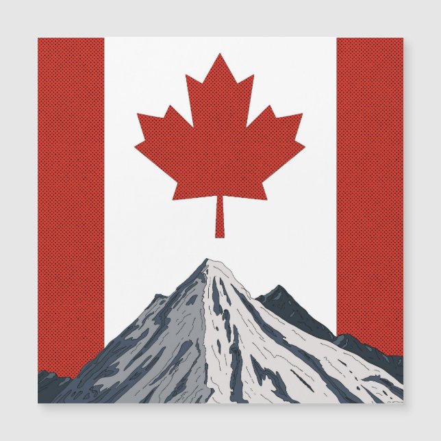 Canada Mountain Travel Poster Magnetkarte (Vorderseite)