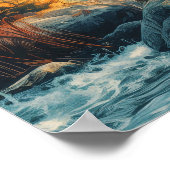 Canada Mountains Puma Travel Poster (Ecke)