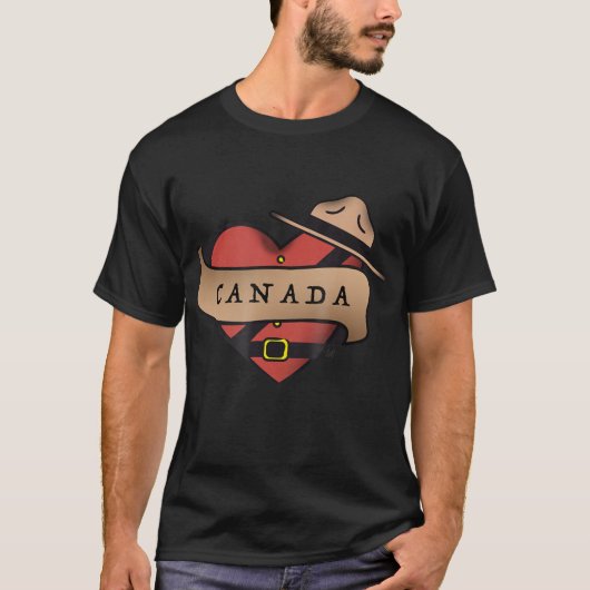 Canada Mountie, Canada Day, I Liebe Canada T-Shirt (Vorderseite)