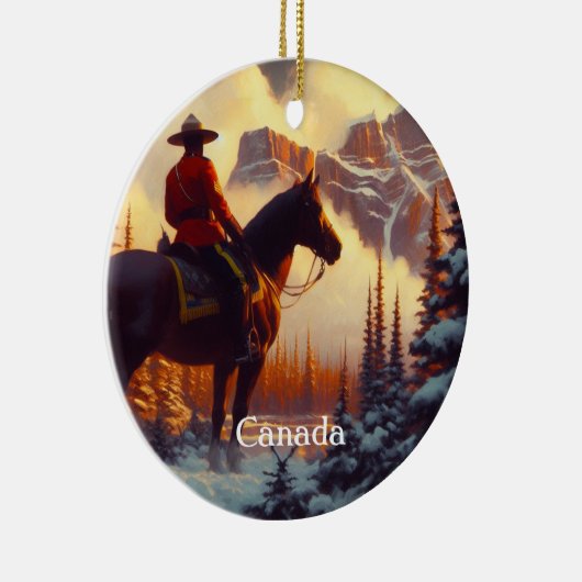 Canada Mounty Rockies Christmas Tree Ornament (Rechts)