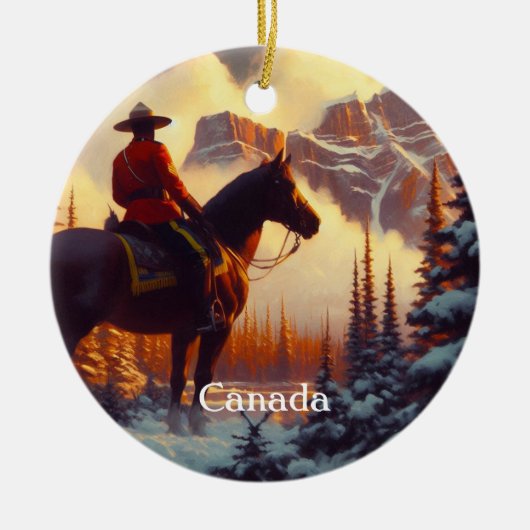 Canada Mounty Rockies Christmas Tree Ornament (Vorne)