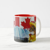 Canada Mouse at Niagara Falls Wasserfarbenart Zweifarbige Tasse (VorderseiteRechts)