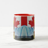 Canada Mouse at Niagara Falls Wasserfarbenart Zweifarbige Tasse (Mittel)