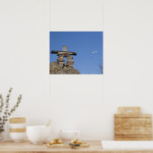 Canada, Newfoundland, St. John's. Inukshuk (to Poster (Küche)