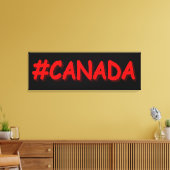 "#CANADA" Niedliche Ausdrucksgestaltung. Jetzt kau Leinwanddruck (Insitu (Wohnzimmer))