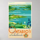 Canada Ontario Vintage Travel Poster (Vorne)