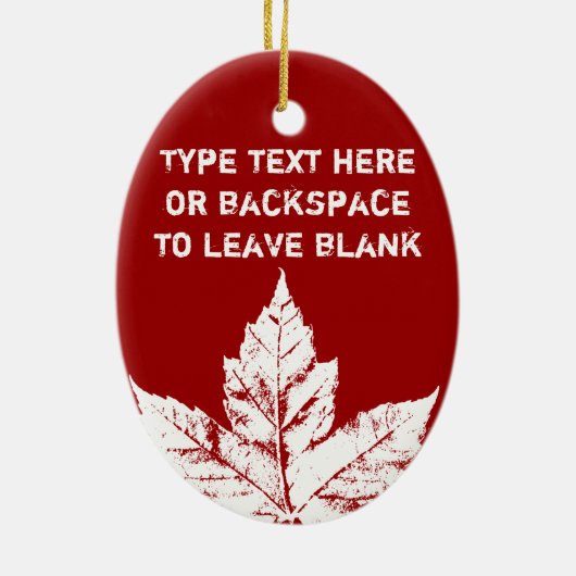 Canada Ornament Personalisiert Souvenir Canada Gif (Hinten)