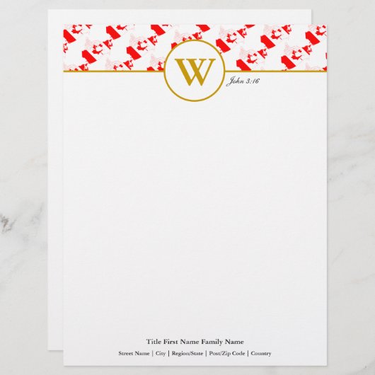 CANADA Personalisiert Celebration Wedding Briefbogen (Vorne/Hinten)