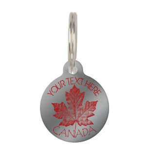 Canada Pet Tag Personalisiert Canada Mapsse Leaf T Haustiermarke