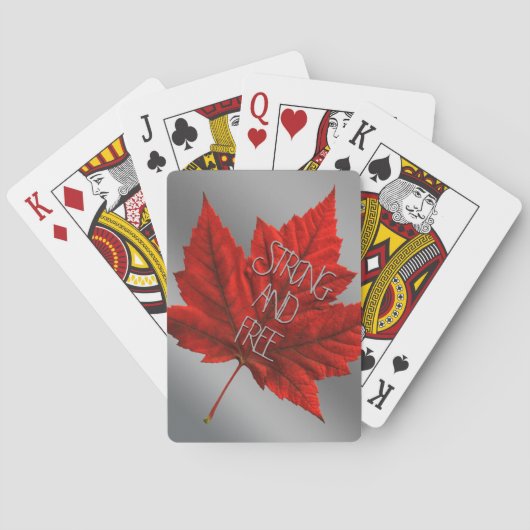Canada Playing Cards Strong & Free Cards Customize Spielkarten (Rückseite)