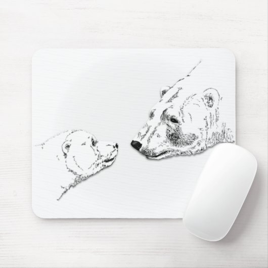 Canada Polar Bear Mousepad Wildlife Art Mousepad (Mit Mouse)