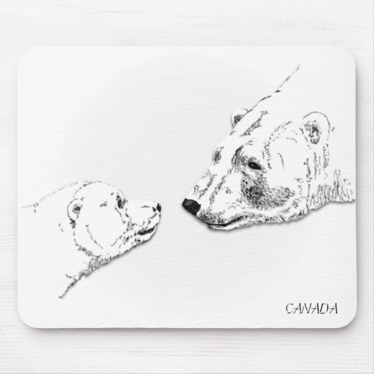 Canada Polar Bear Mousepad Wildlife Art Mousepad (Vorne)