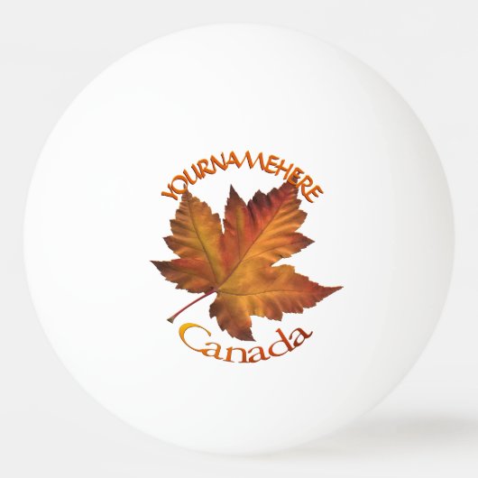 Canada Pong Ball Personalisiert Canada Balls Tischtennisball (Vorderseite)