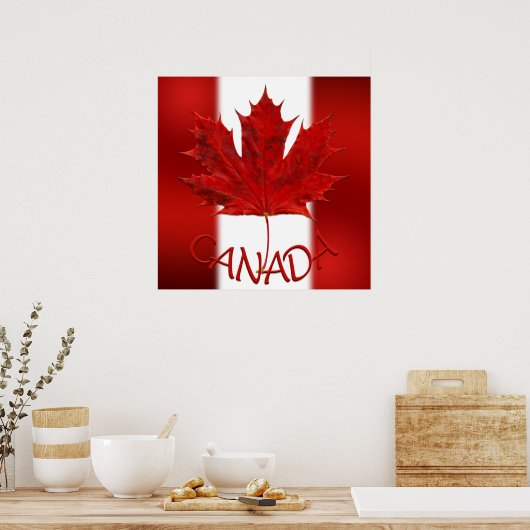 Canada Poster Canada Flag Souvenir Prints & Gifts (Küche)