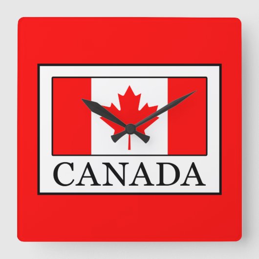 Canada Quadratische Wanduhr (Vorderseite)