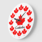 Canada Red Maple Leaf Fun Classic Kitsch Souvenir Große Wanduhr (Winkel)