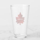 CANADA Red Maple Leaf Glass Cup Glas (Rückseite)