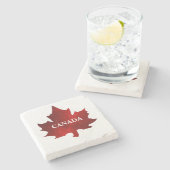 CANADA Red Maple Leaf Steinuntersetzer (Seitenansicht)