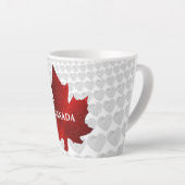 CANADA Red Maple Leaf White Hearts Milchtasse (Rechte Ecke)