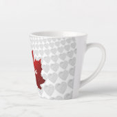 CANADA Red Maple Leaf White Hearts Milchtasse (Rechts)