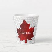CANADA Red Maple Leaf White Hearts Milchtasse (Vorderseite)