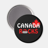 Canada Rocks - Curling Magnet (Vorderseite/Rückseite)