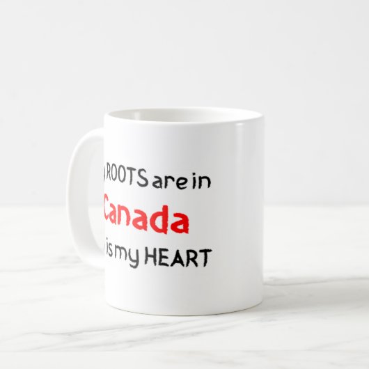 Canada Roots Kaffee Tasse (Vorderseite Links)