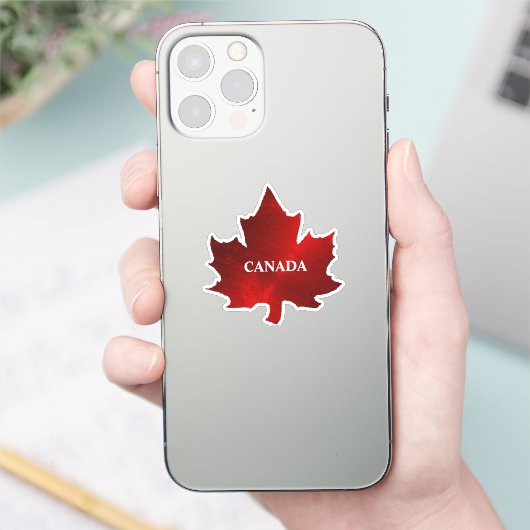 CANADA Roter Ahornleaf-Aufkleber Aufkleber (Telefon)