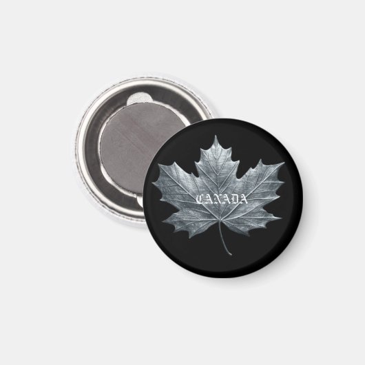 CANADA SILVER MAPLE LEAF MAGNET (Vorderseite/Rückseite)