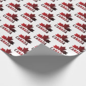 Canada Skyline Gradient Maple Leaf Patriotic Geschenkpapier (Ecke)