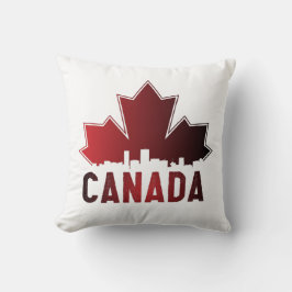 Canada Skyline Gradient Maple Leaf Patriotic Kissen