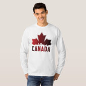 Canada Skyline Gradient Maple Leaf Patriotic T-Shirt (Vorne ganz)