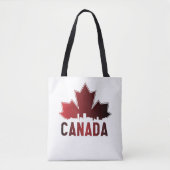 Canada Skyline Gradient Maple Leaf Patriotic Tasche (Vorderseite)