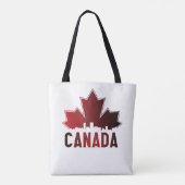 Canada Skyline Gradient Maple Leaf Patriotic Tasche (Rückseite)